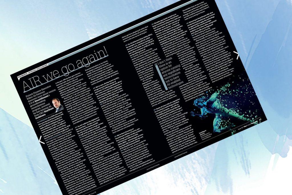 'AIR we go again!' - Haytham Kaddoura, SmartStream in "The Fintech Magazine" | Fintech Finance