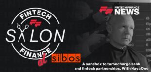 Kris Dickinson of NayaOne at Sibos 2023 FF Salon discussing sandbox innovation and how financial institutions can test fintech solutions faster.