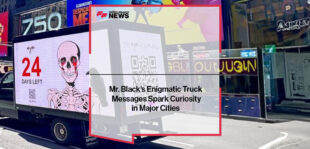 Mr. Black's Enigmatic Truck Messages Spark Curiosity in Major Cities