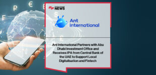 Ant International CEO Peng Yang with Abu Dhabi Investment Office officials after MoU signing and CBUAE in-principle approval for UAE fintech licenses