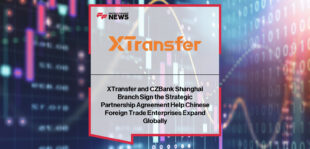 XTransfer partners with CZBank Shanghai Branch to enhance cross-border financial services, with CEO Bill Deng and Vice President Yan Jun leading the signing ceremony at the XTransfer TradeVision Summit 2025.