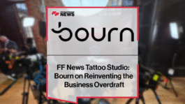 Roger Vincent, co-founder of Bourn, speaking at the FF News Tattoo Studio during Fintech Talents 2025 about reinventing business overdrafts for SMEs.