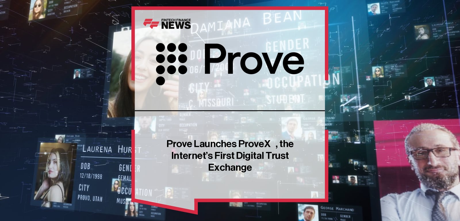Ashley Kiolbasa of Prove announces the launch of ProveX alongside partner companies Checkr Trust, Nova Credit, Skipify, Trinsic, and Wyzia.