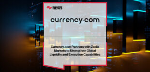 Konstantin Anissimov of Currency.com and Mark Richardson of Zodia Markets announcing a strategic partnership to strengthen institutional digital asset liquidity and execution.