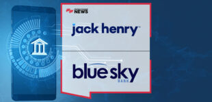 Jack Henry partners with Blue Sky Bank to modernize banking operations, supported by executives Hayden Blackford and Jonathan Baltzell.