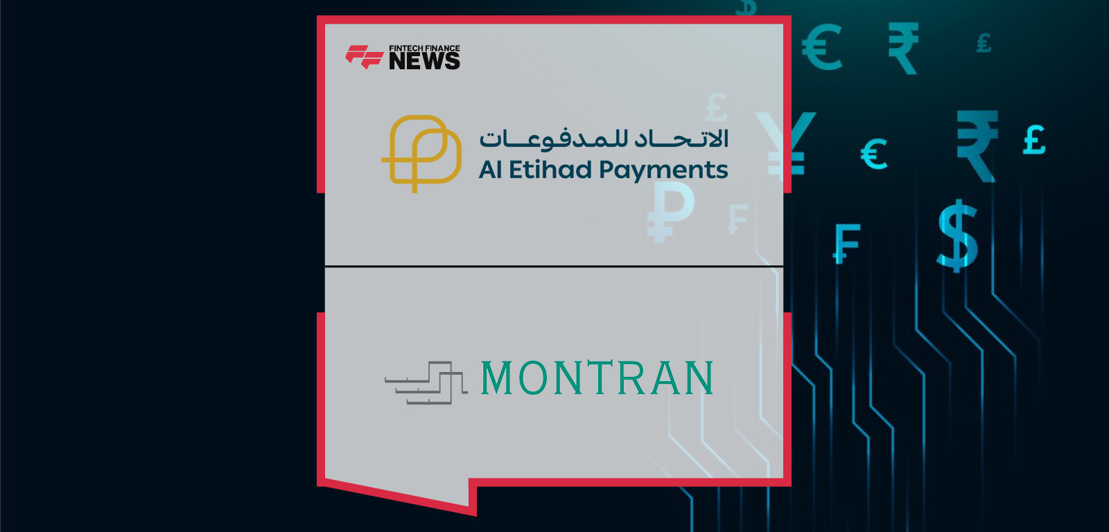 Al Etihad Payments executives and Montran representatives announcing the implementation of a next-generation International Remittance Platform Gateway for Aani.